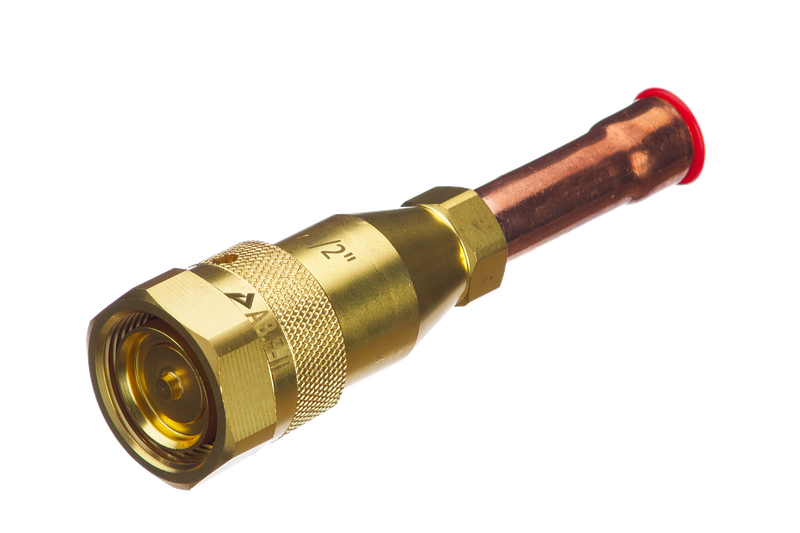 Válvula de conexão rápida para sistema de bomba de calor - série de conectores macho / fêmea