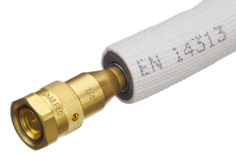 Válvula de conexão rápida para sistema de bomba de calor - série de conectores macho / fêmea